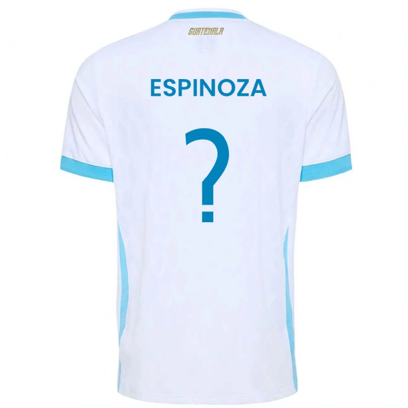 Danxen Dámské Guatemala José Espinoza #0 Bílá Nebeská Modrá Zlatá Domů Hráčské Dresy 26-28 Dres