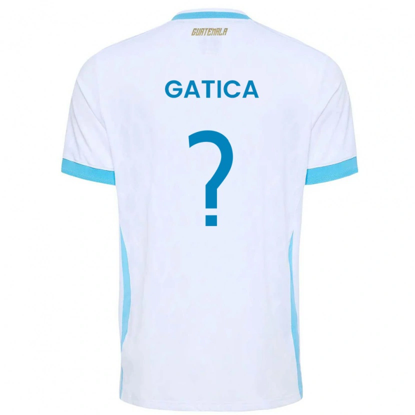 Danxen Dámské Guatemala Celeste Gatica #0 Bílá Nebeská Modrá Zlatá Domů Hráčské Dresy 26-28 Dres