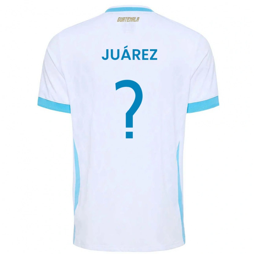 Danxen Dámské Guatemala Ailyn Juárez #0 Bílá Nebeská Modrá Zlatá Domů Hráčské Dresy 26-28 Dres