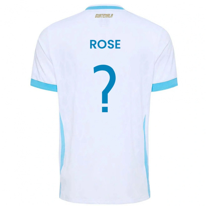 Danxen Dámské Guatemala Michelle Rose #0 Bílá Nebeská Modrá Zlatá Domů Hráčské Dresy 26-28 Dres