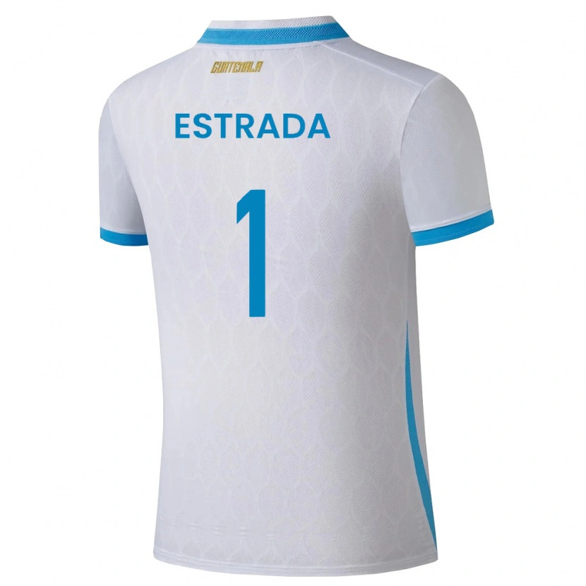Danxen Dámské Guatemala Alexia Estrada #1 Bílá Nebeská Modrá Zlatá Domů Hráčské Dresy 26-28 Dres