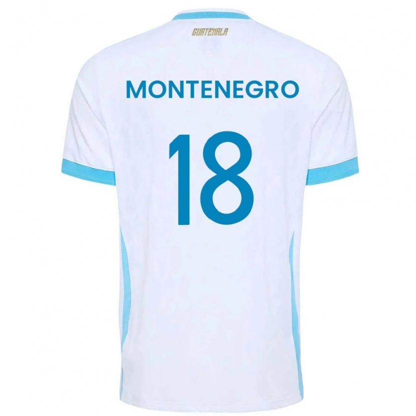 Danxen Dámské Guatemala Vivian Montenegro #18 Bílá Nebeská Modrá Zlatá Domů Hráčské Dresy 26-28 Dres