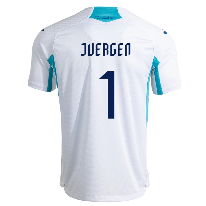 Danxen Dámské Honduras Juergen García #1 Bílá Modrá Nebeská Modrá Domů Hráčské Dresy 26-28 Dres