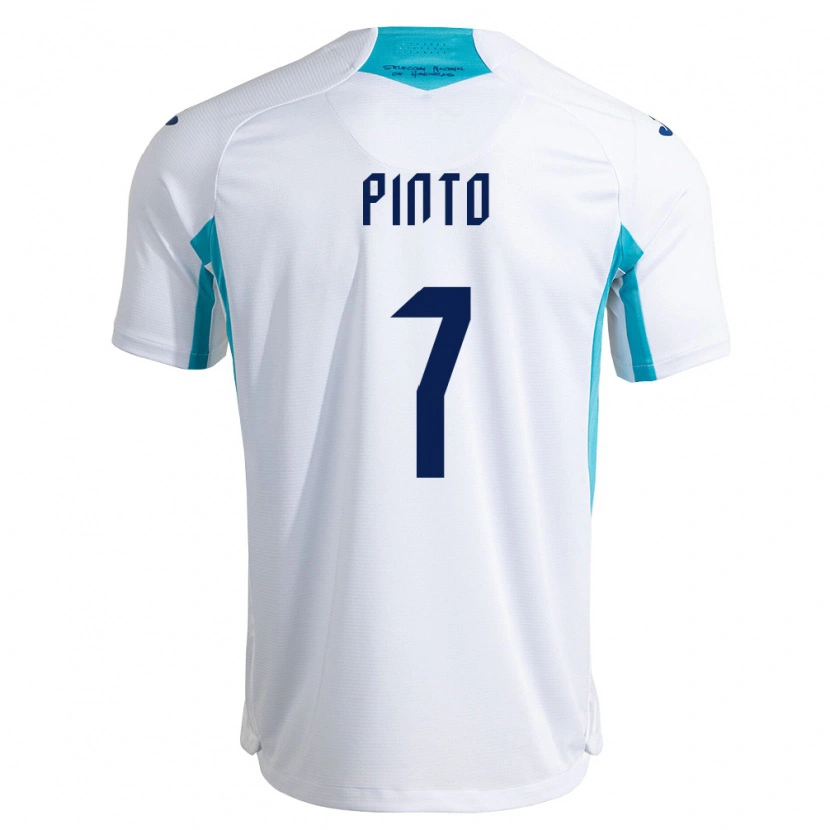 Danxen Dámské Honduras José Pinto #7 Bílá Modrá Nebeská Modrá Domů Hráčské Dresy 26-28 Dres