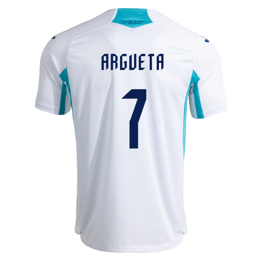 Danxen Dámské Honduras Jonathan Argueta #7 Bílá Modrá Nebeská Modrá Domů Hráčské Dresy 26-28 Dres