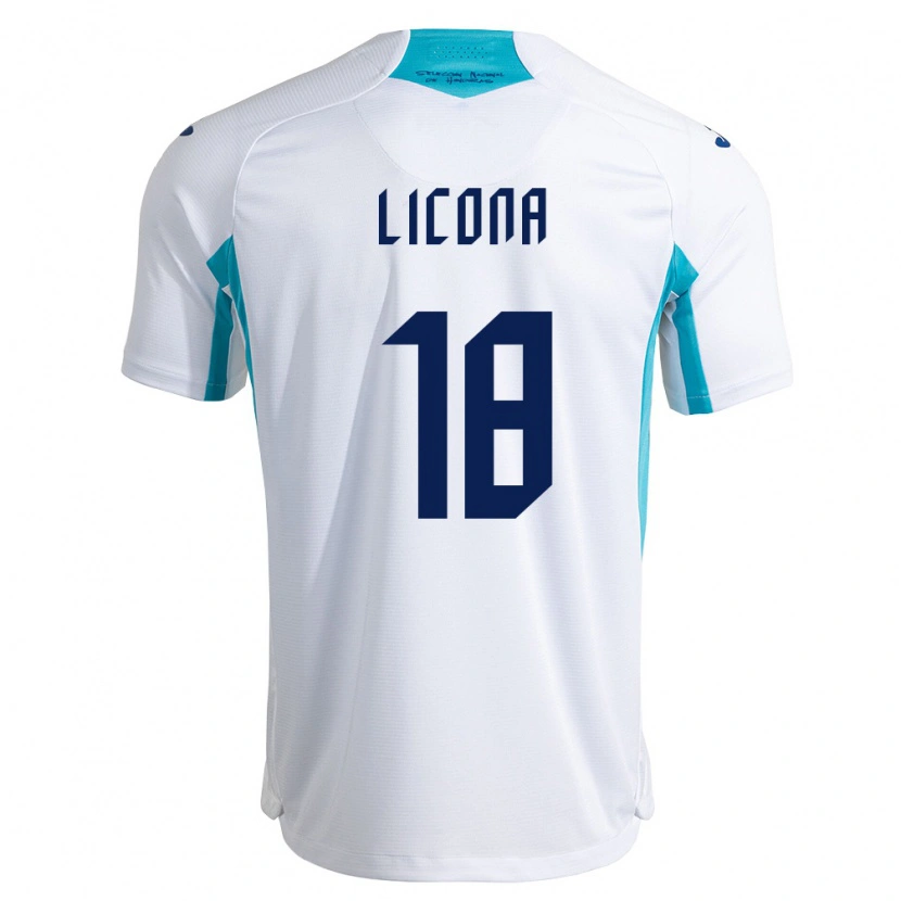Danxen Dámské Honduras Marlon Licona #18 Bílá Modrá Nebeská Modrá Domů Hráčské Dresy 26-28 Dres