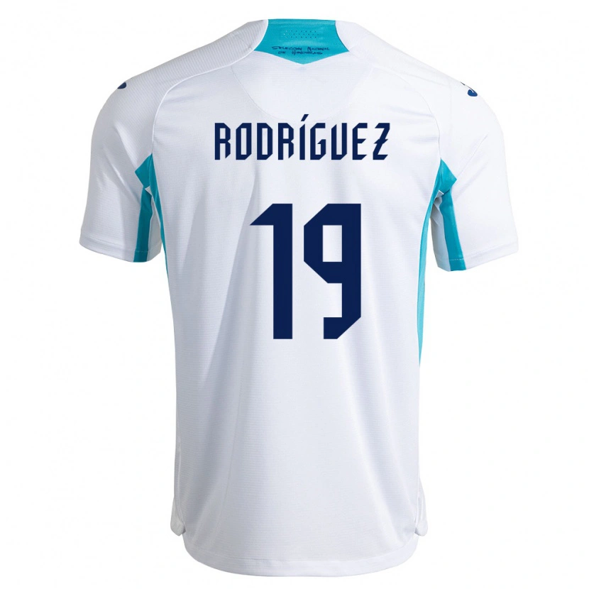 Danxen Dámské Honduras Jeremy Rodríguez #19 Bílá Modrá Nebeská Modrá Domů Hráčské Dresy 26-28 Dres