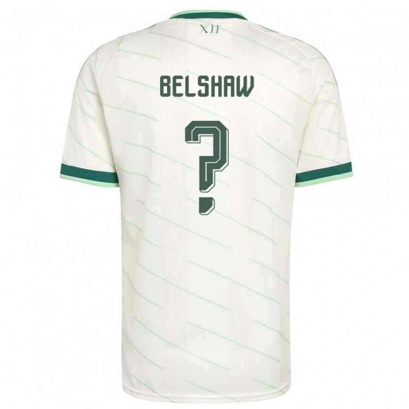 Danxen Dámské Severní Irsko Matthew Belshaw #0 Bílá Zelená Daleko Hráčské Dresy 26-28 Dres