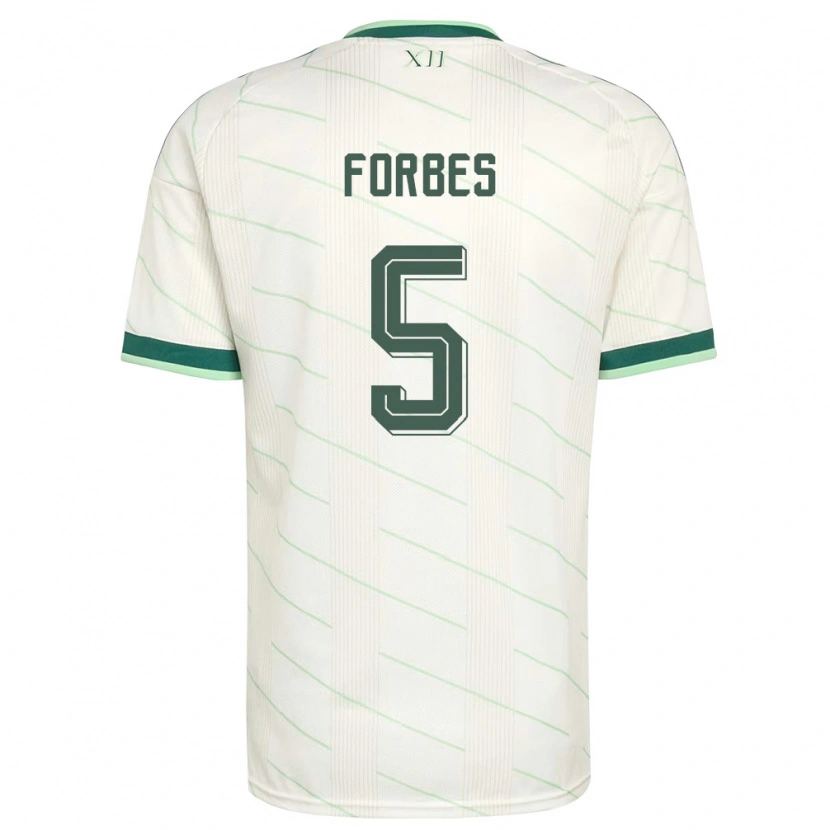 Danxen Dámské Severní Irsko Michael Forbes #5 Bílá Zelená Daleko Hráčské Dresy 26-28 Dres