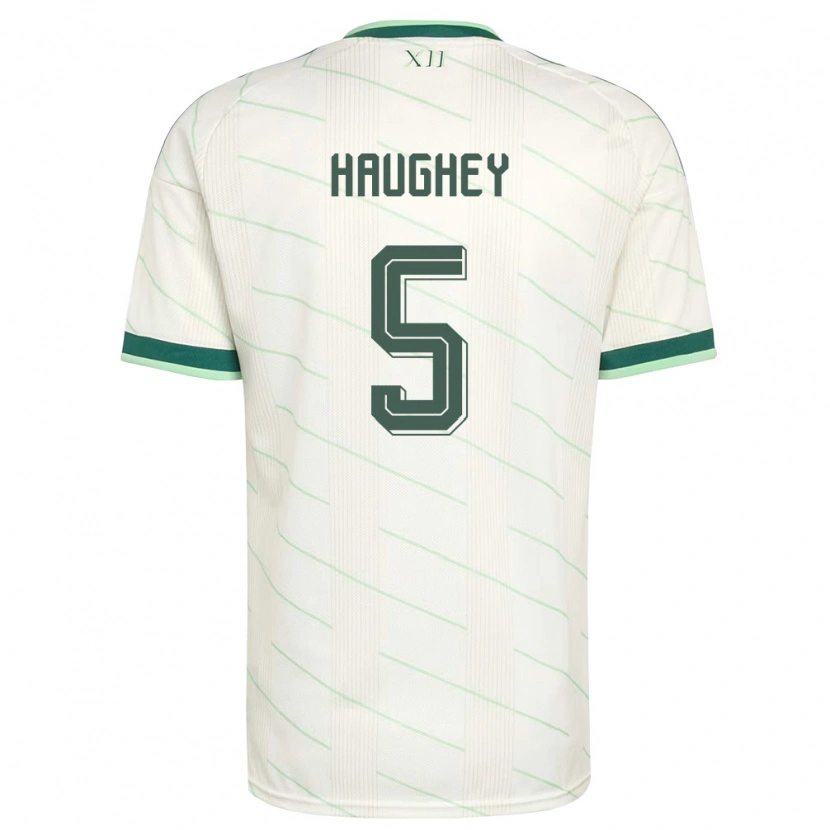 Danxen Dámské Severní Irsko Conor Haughey #5 Bílá Zelená Daleko Hráčské Dresy 26-28 Dres