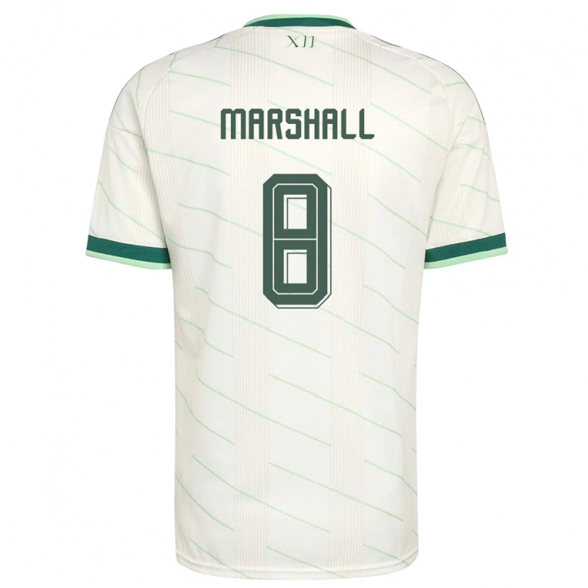 Danxen Dámské Severní Irsko Callum Marshall #8 Bílá Zelená Daleko Hráčské Dresy 26-28 Dres