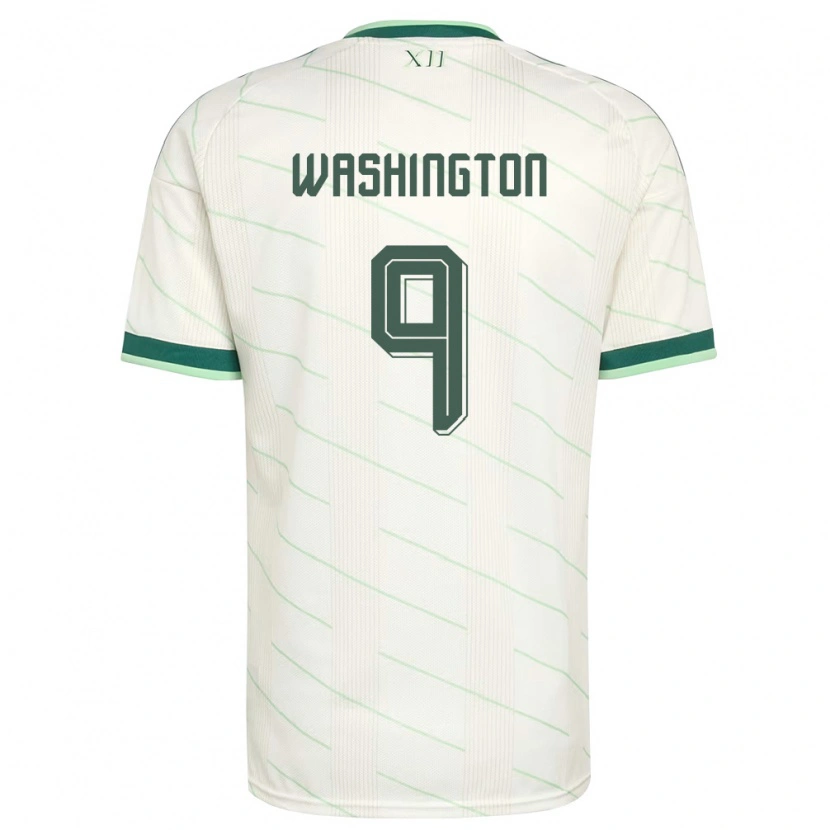 Danxen Dámské Severní Irsko Conor Washington #9 Bílá Zelená Daleko Hráčské Dresy 26-28 Dres