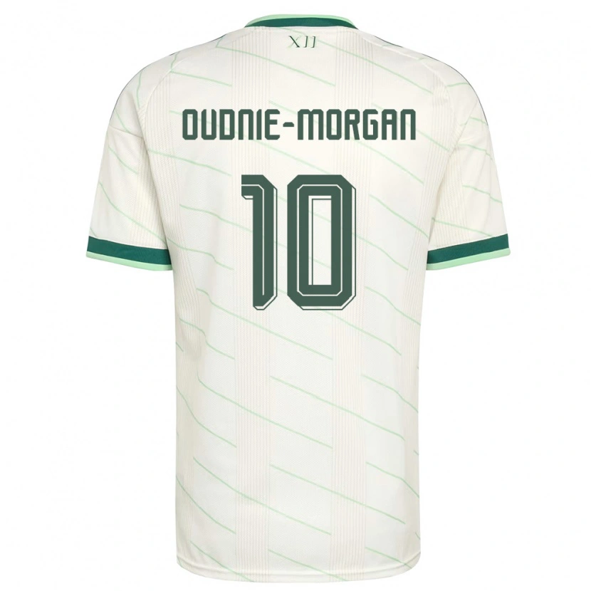 Danxen Dámské Severní Irsko Rio Oudnie-Morgan #10 Bílá Zelená Daleko Hráčské Dresy 26-28 Dres