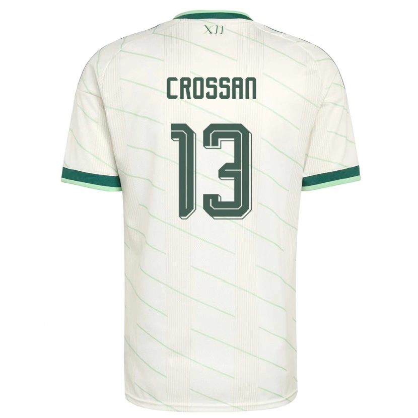 Danxen Dámské Severní Irsko Caoimhan Crossan #13 Bílá Zelená Daleko Hráčské Dresy 26-28 Dres