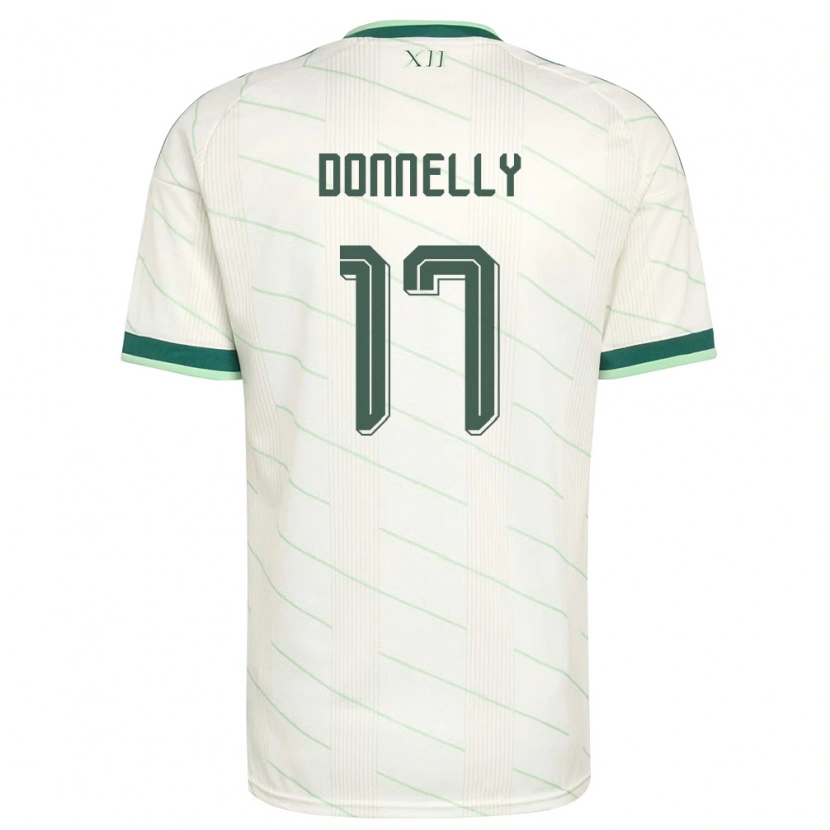 Danxen Dámské Severní Irsko Ryan Donnelly #17 Bílá Zelená Daleko Hráčské Dresy 26-28 Dres