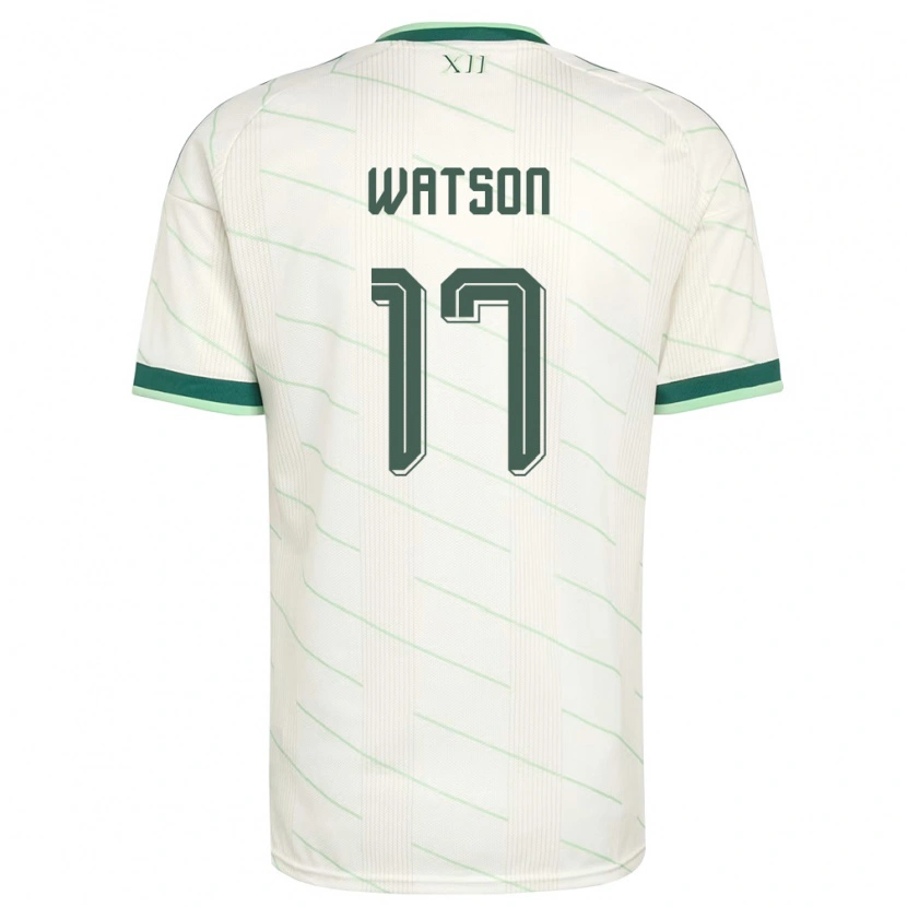 Danxen Dámské Severní Irsko Alex Watson #17 Bílá Zelená Daleko Hráčské Dresy 26-28 Dres