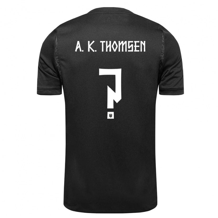 Danxen Dámské Norsko Adrian Konglevoll Thomsen #0 Černá Daleko Hráčské Dresy 26-28 Dres