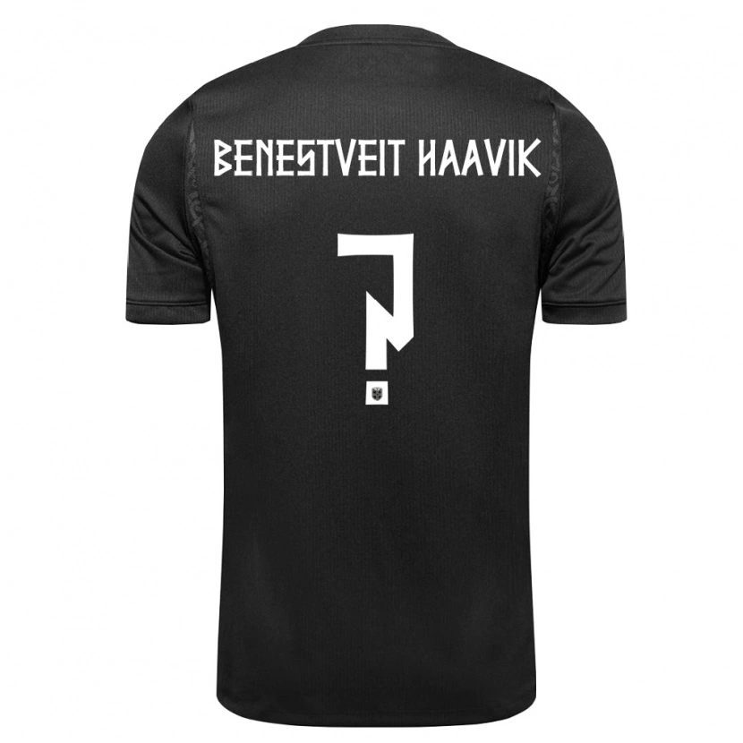Danxen Dámské Norsko Johannes Benestveit Haavik #0 Černá Daleko Hráčské Dresy 26-28 Dres