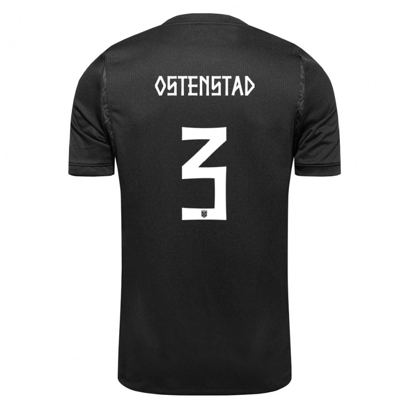 Danxen Dámské Norsko Marthine Østenstad #3 Černá Daleko Hráčské Dresy 26-28 Dres