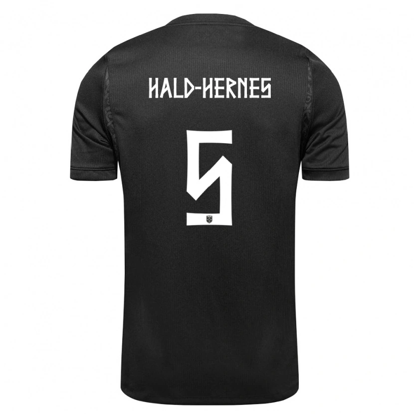 Danxen Dámské Norsko Ulrik Hald-Hernes #5 Černá Daleko Hráčské Dresy 26-28 Dres