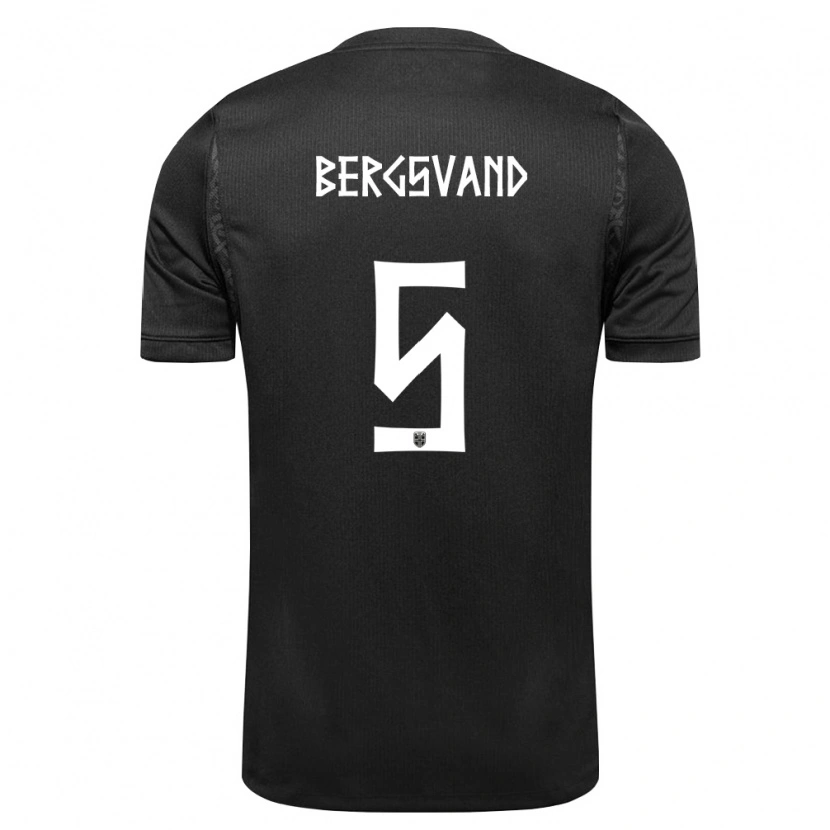 Danxen Dámské Norsko Guro Bergsvand #5 Černá Daleko Hráčské Dresy 26-28 Dres