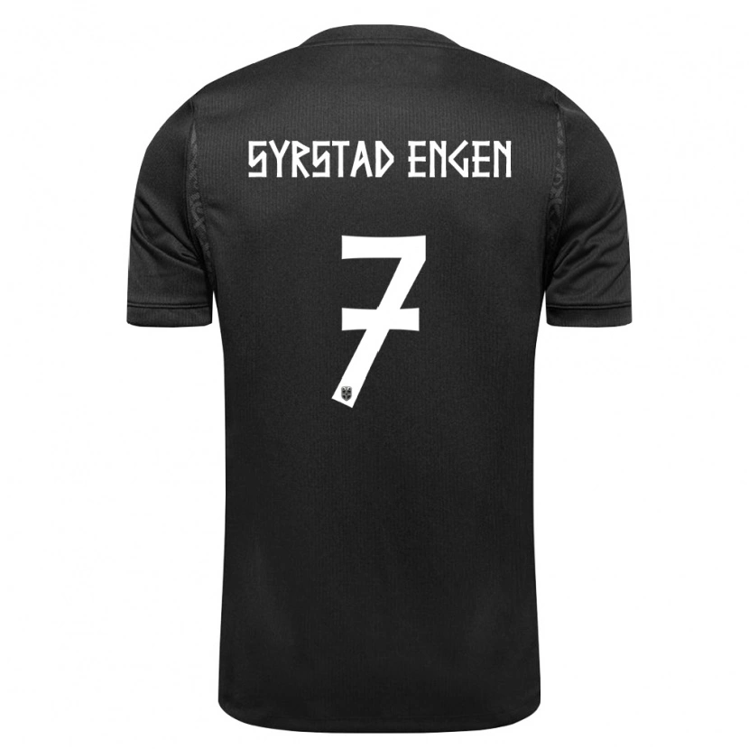 Danxen Dámské Norsko Ingrid Syrstad Engen #7 Černá Daleko Hráčské Dresy 26-28 Dres