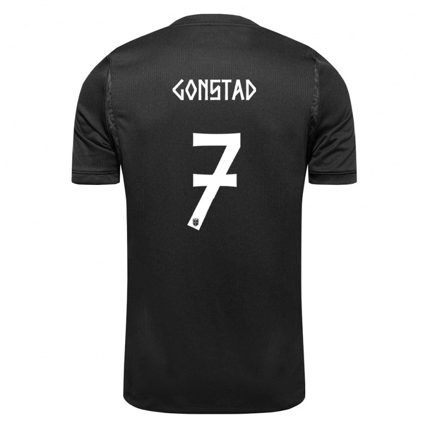 Danxen Dámské Norsko Julian Gonstad #7 Černá Daleko Hráčské Dresy 26-28 Dres