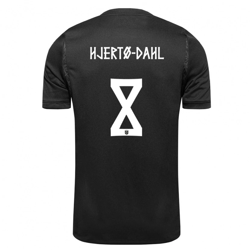 Danxen Dámské Norsko Jens Hjertø-Dahl #8 Černá Daleko Hráčské Dresy 26-28 Dres