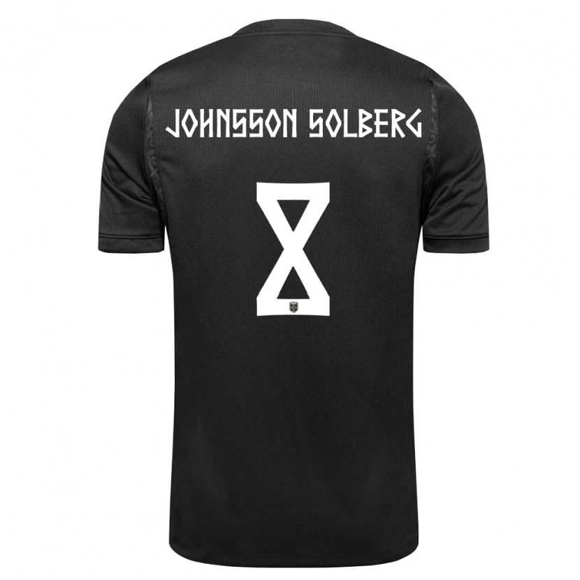 Danxen Dámské Norsko Elias Johnsson Solberg #8 Černá Daleko Hráčské Dresy 26-28 Dres