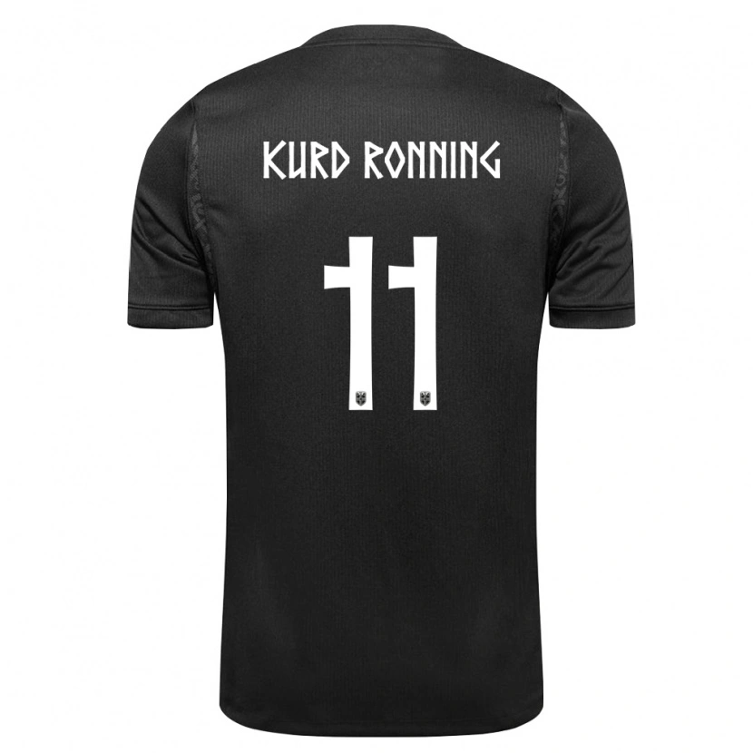 Danxen Dámské Norsko Adrian Kurd Rønning #11 Černá Daleko Hráčské Dresy 26-28 Dres