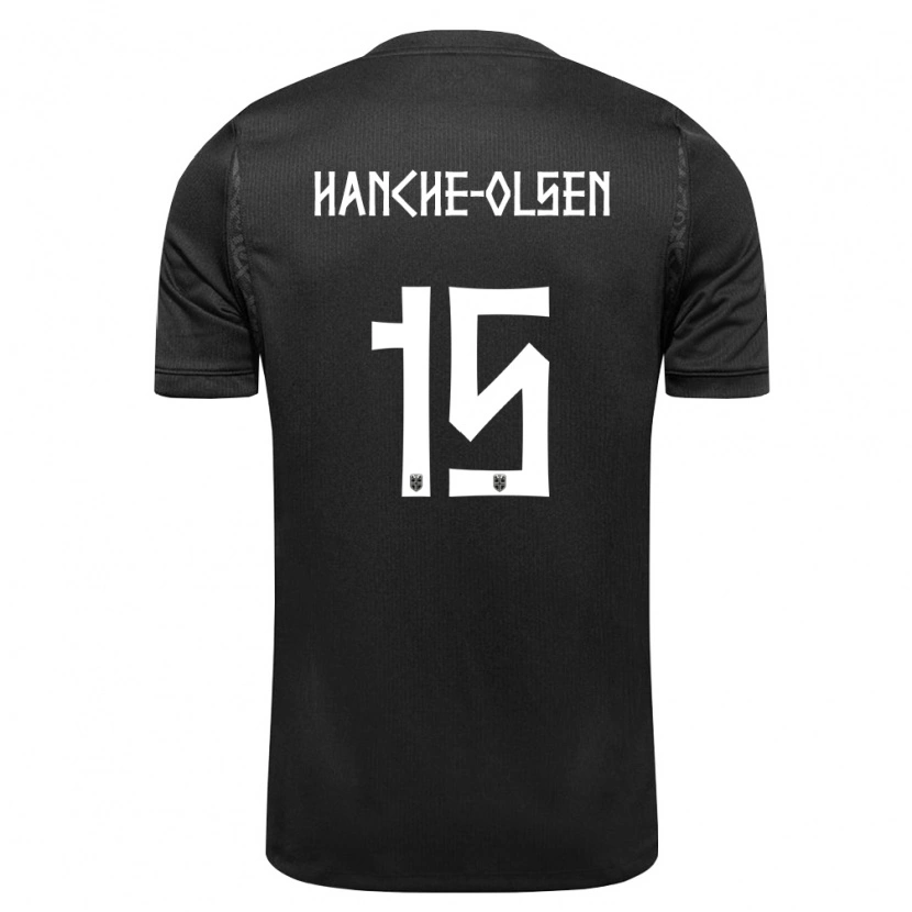 Danxen Dámské Norsko Peder Hanche-Olsen #15 Černá Daleko Hráčské Dresy 26-28 Dres