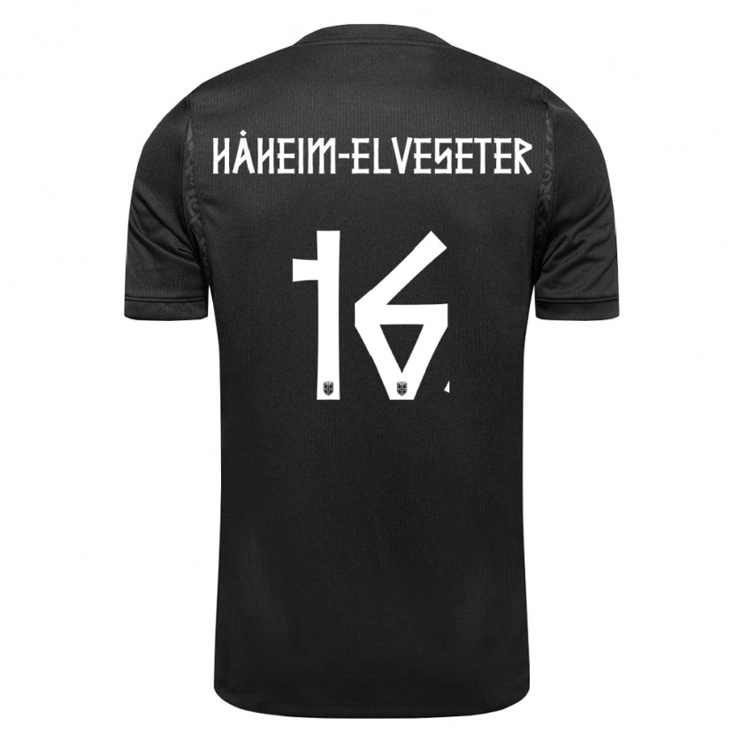Danxen Dámské Norsko Martin Håheim-Elveseter #16 Černá Daleko Hráčské Dresy 26-28 Dres