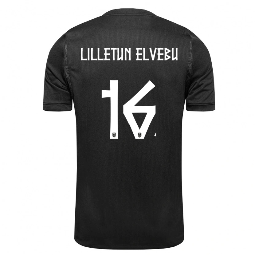 Danxen Dámské Norsko Aleksander Lilletun Elvebu #16 Černá Daleko Hráčské Dresy 26-28 Dres