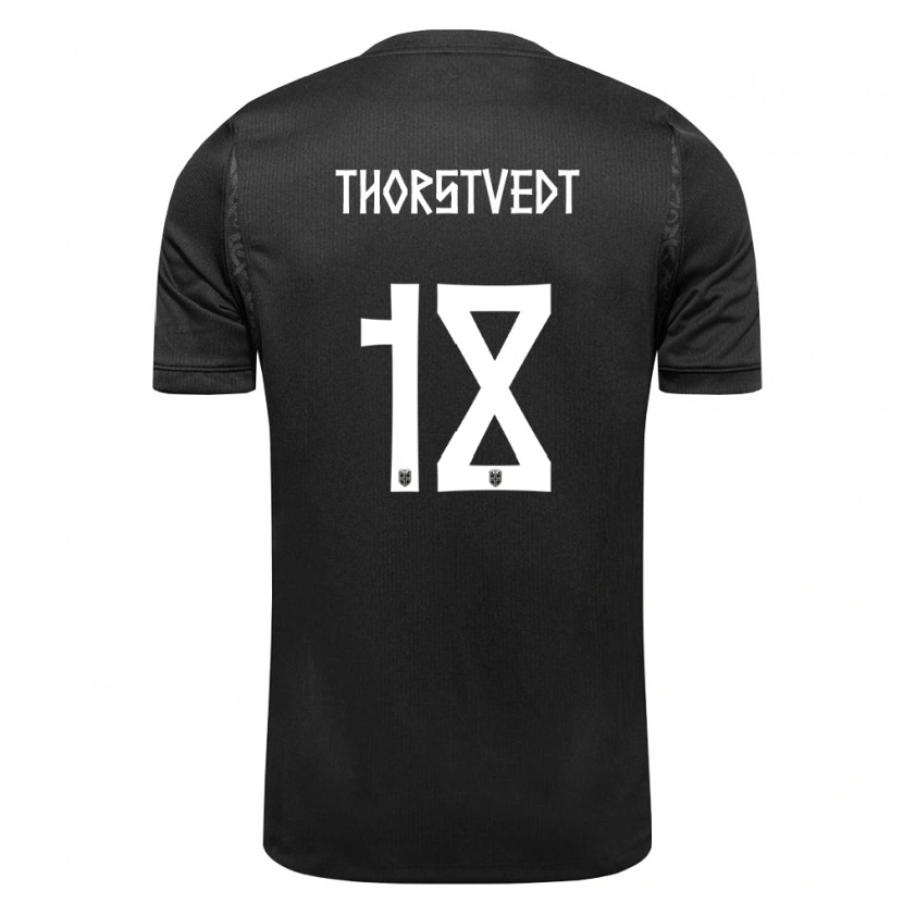 Danxen Dámské Norsko Kristian Thorstvedt #18 Černá Daleko Hráčské Dresy 26-28 Dres