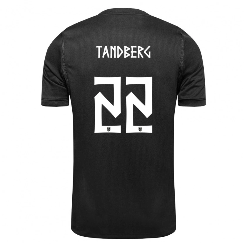 Danxen Dámské Norsko Cathinka Tandberg #22 Černá Daleko Hráčské Dresy 26-28 Dres