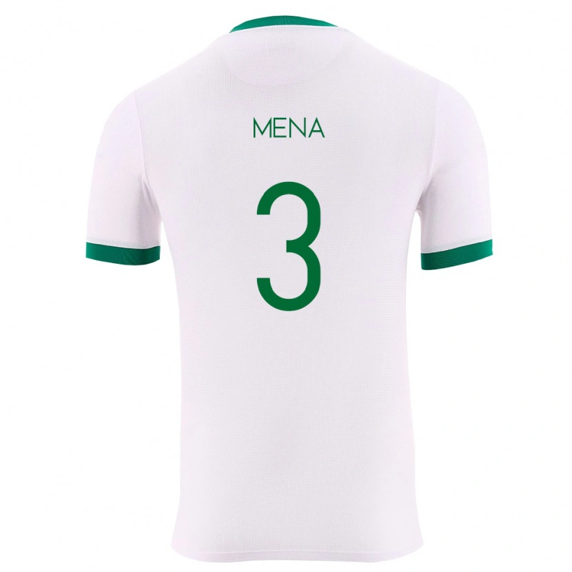 Danxen Dámské Bolívie Fernando Mena #3 Bílá Zelená Červená Daleko Hráčské Dresy 26-28 Dres