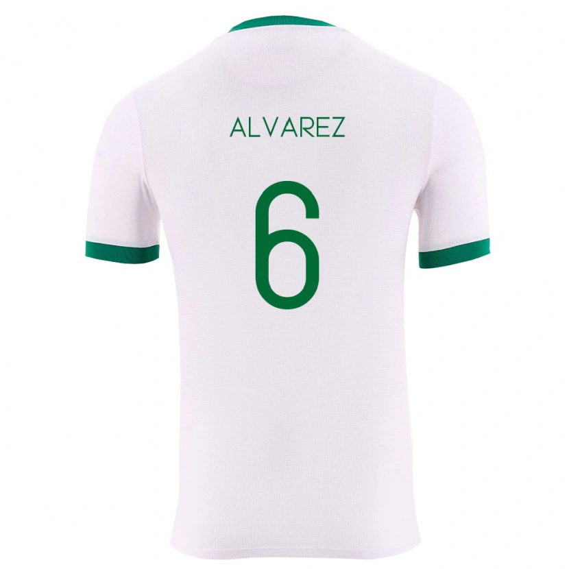Danxen Dámské Bolívie Eduardo Álvarez #6 Bílá Zelená Červená Daleko Hráčské Dresy 26-28 Dres
