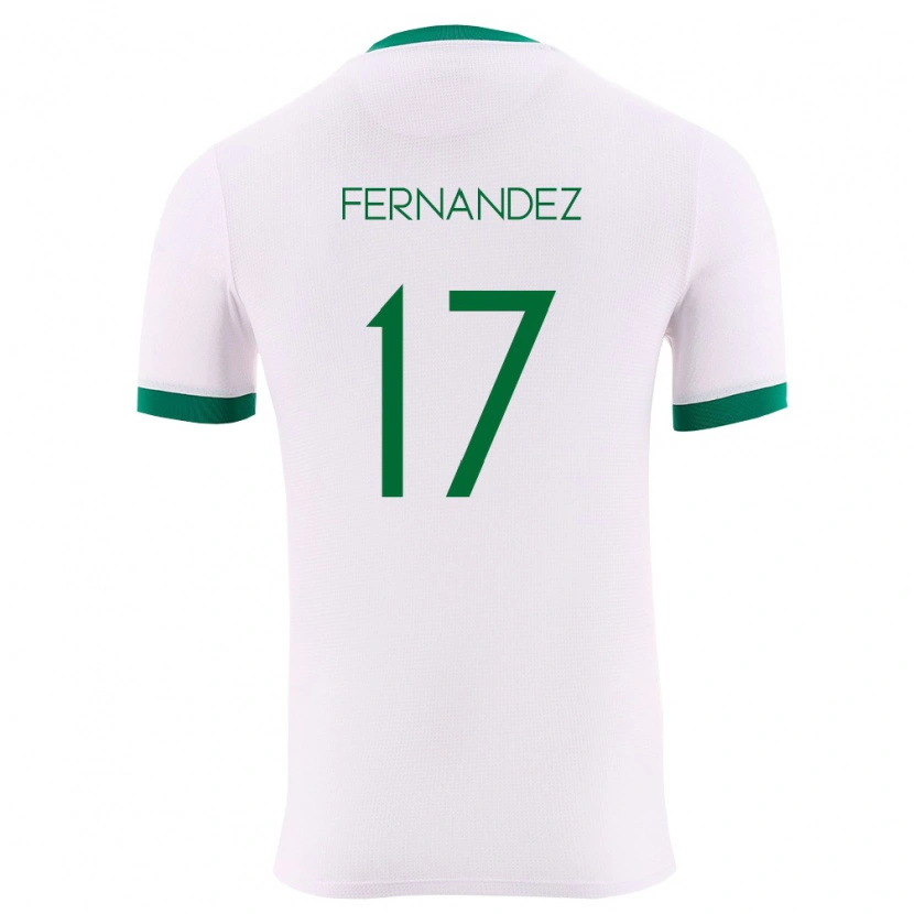 Danxen Dámské Bolívie Roberto Fernández #17 Bílá Zelená Červená Daleko Hráčské Dresy 26-28 Dres
