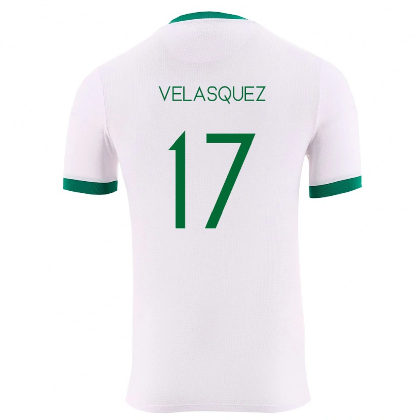 Danxen Dámské Bolívie Jhon Velásquez #17 Bílá Zelená Červená Daleko Hráčské Dresy 26-28 Dres