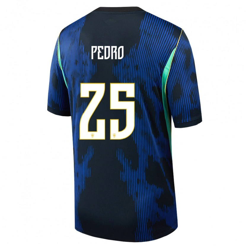 Danxen Dámské Brazílie Pedro #25 Modrá Námořnická Žlutá Daleko Hráčské Dresy 26-28 Dres