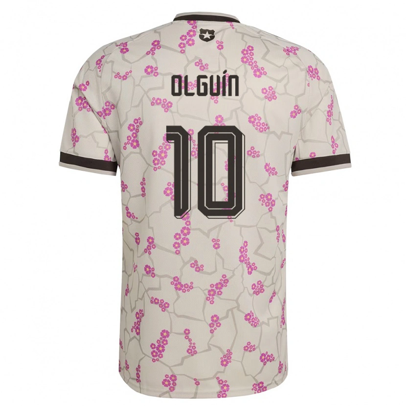 Danxen Dámské Chile Agustín Olguín #10 Bílá Fialová Daleko Hráčské Dresy 26-28 Dres