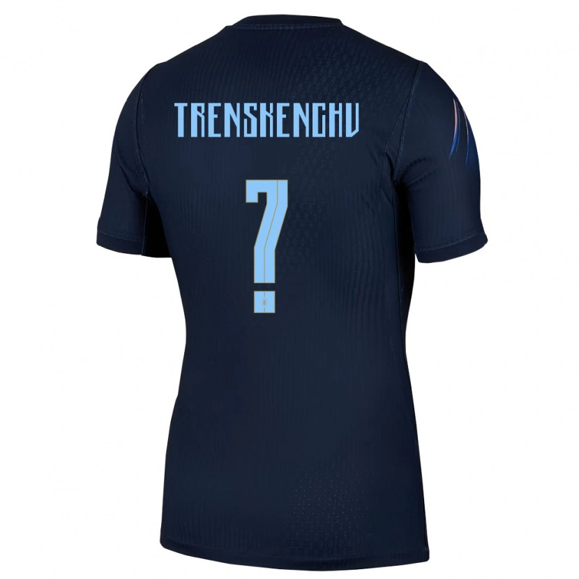 Danxen Dámské Uruguay Simón Trenskenchu #0 Černá Modrá Daleko Hráčské Dresy 26-28 Dres