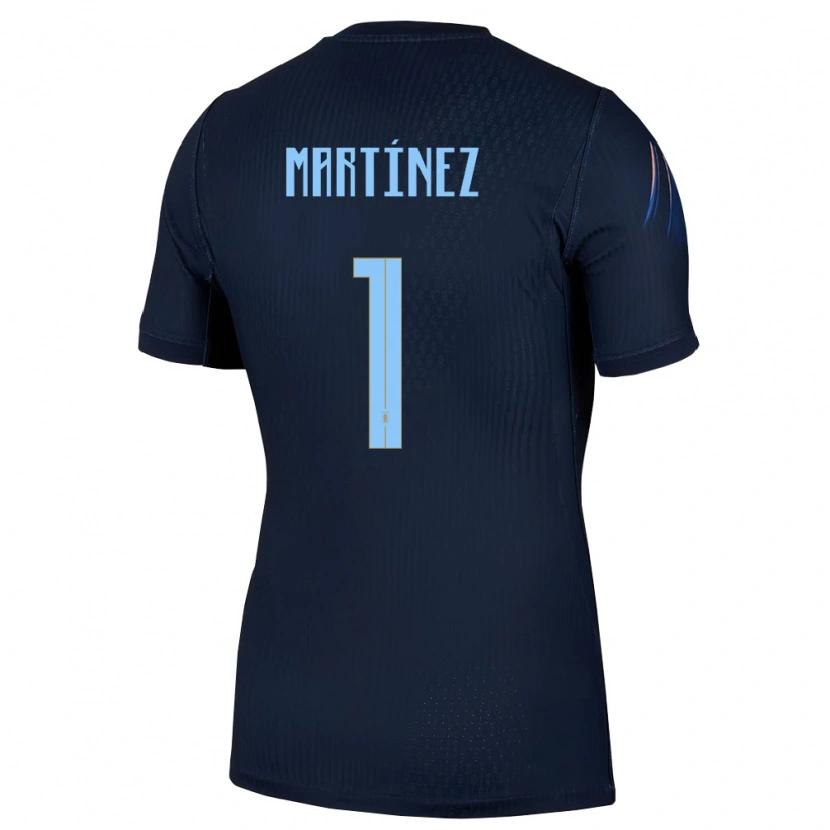 Danxen Dámské Uruguay Kevin Martínez #1 Černá Modrá Daleko Hráčské Dresy 26-28 Dres