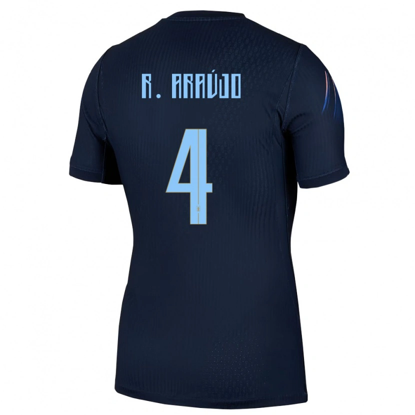 Danxen Dámské Uruguay Ronald Araujo #4 Černá Modrá Daleko Hráčské Dresy 26-28 Dres