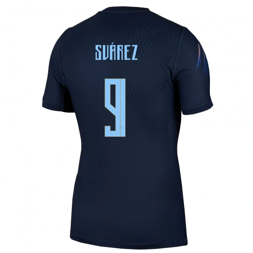 Danxen Dámské Uruguay Luis Suarez #9 Černá Modrá Daleko Hráčské Dresy 26-28 Dres