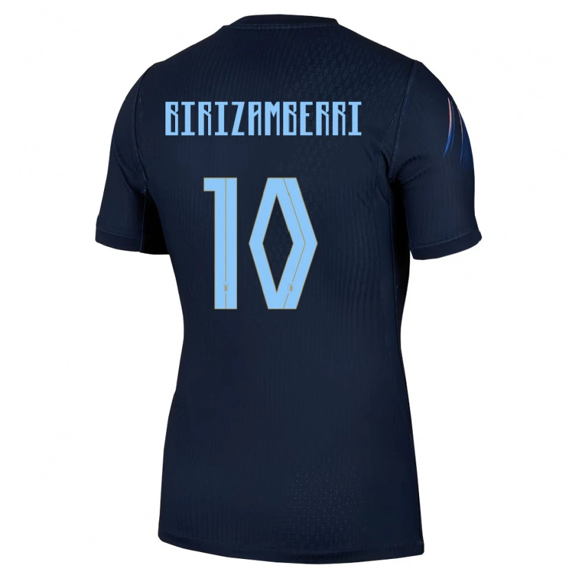 Danxen Dámské Uruguay Carolina Birizamberri #10 Černá Modrá Daleko Hráčské Dresy 26-28 Dres