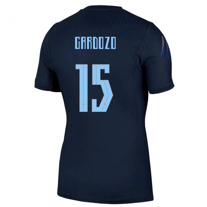 Danxen Dámské Uruguay Pablo Cardozo #15 Černá Modrá Daleko Hráčské Dresy 26-28 Dres