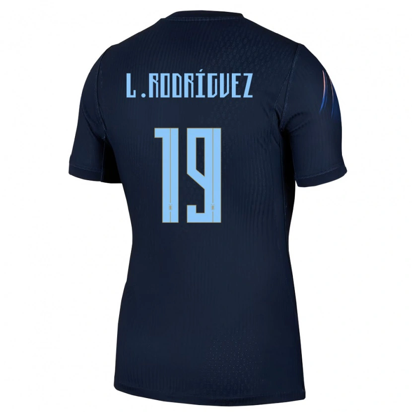 Danxen Dámské Uruguay Luciano Rodríguez #19 Černá Modrá Daleko Hráčské Dresy 26-28 Dres