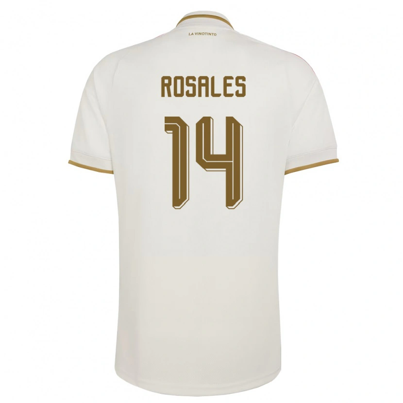Danxen Dámské Venezuela Roberto Rosales #14 Smetanová Žlutá Daleko Hráčské Dresy 26-28 Dres