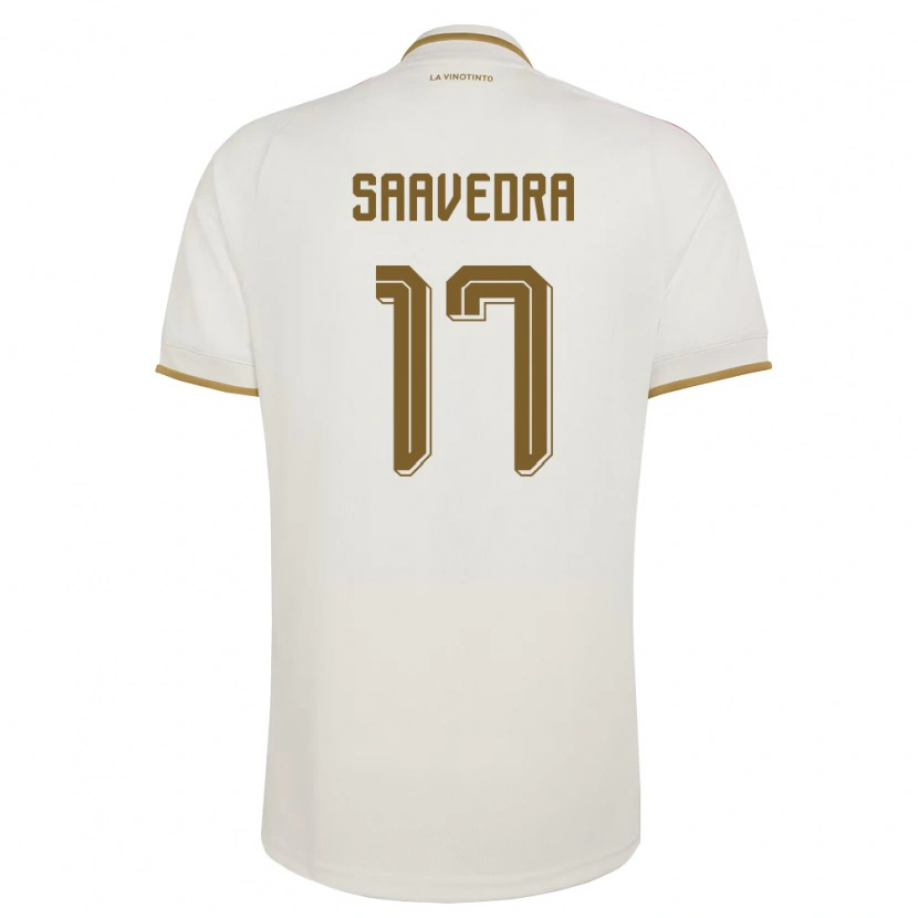 Danxen Dámské Venezuela Andy Saavedra #17 Smetanová Žlutá Daleko Hráčské Dresy 26-28 Dres